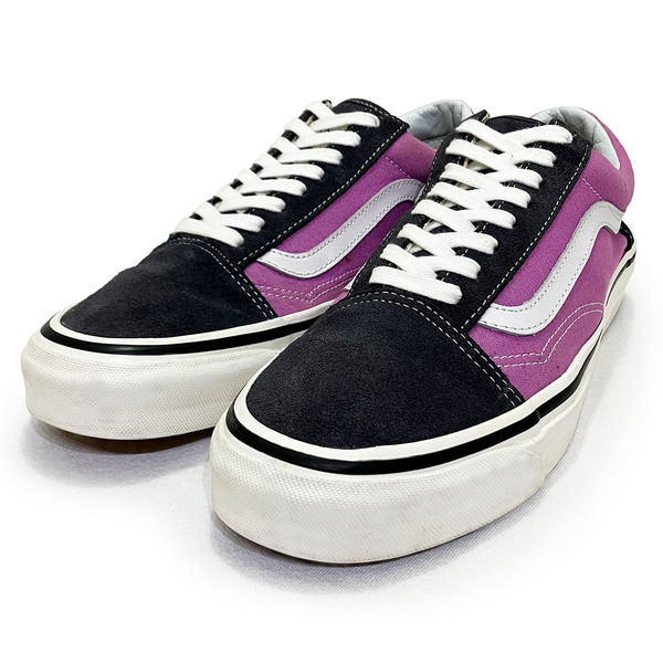 バンズ オールドスクール パープル グレー 27.0cm VANS OLD SKOOL 正規品 ヴァンズ 本物 2トーン カジュアル キャンバス スウェード SKATE