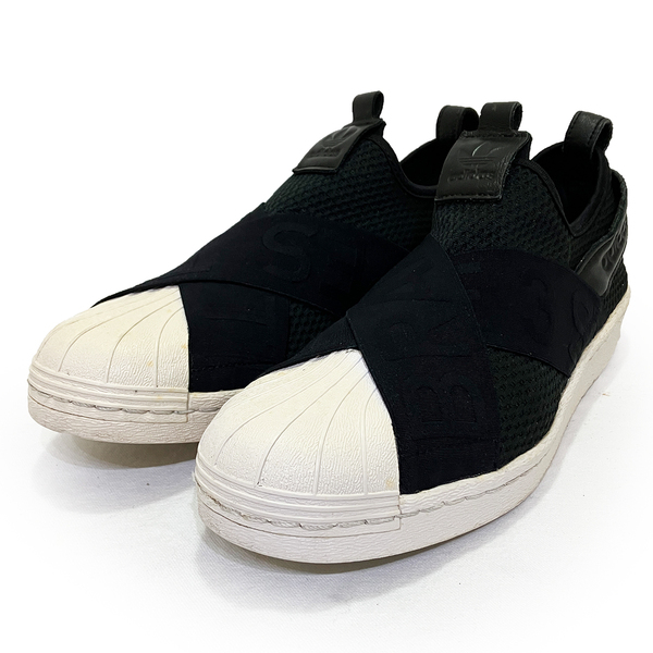 アディダス オリジナルス スーパースター スリッポン ブラック 26.0cm ADIDAS ORIGINALS SUPER STAR SLIP-ON 正規品 CQ2382 シェル 人気 黒