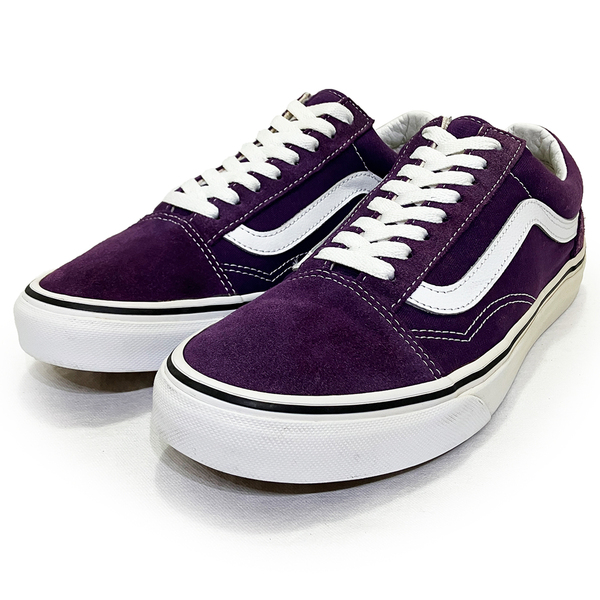 バンズ オールドスクール パープル ホワイト 25.5cm VANS OLD SKOOL 正規品 ローカット カジュアル キャンバス スケート ファッション 紫