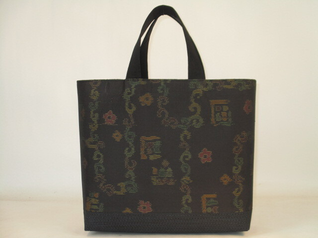未使用超美品】大島紬 花柄 和装バッグ
