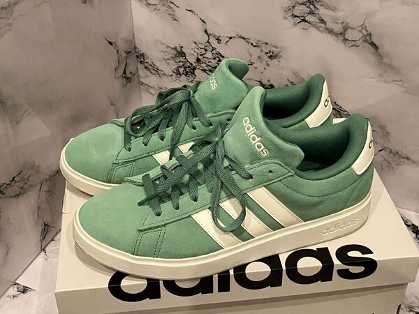 adidas(アディダス)GRANDCOURT 2.0 M IH2422 26.5cm グリーンxホワイト