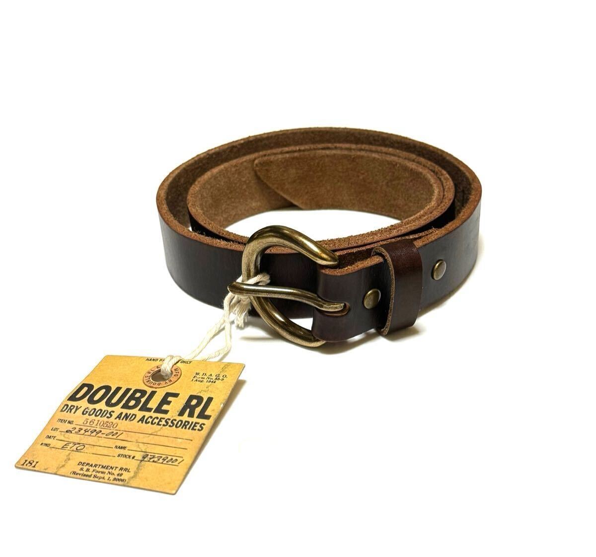 ビンテージ　RRL 濃い焦げ茶色ベルト 32 ビンテージ RRL 濃い焦げ茶色ベルト 32 RRL DOUBLE RL ダーク