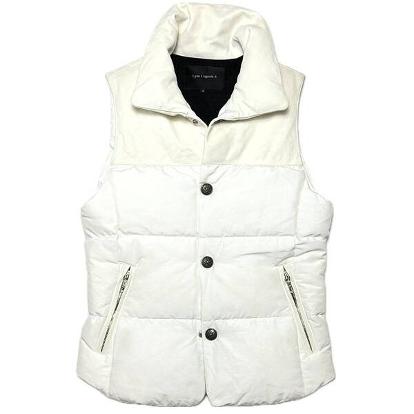 定価26万 1piu1uguale3×Cody Sanderson lamb leather switching concho down vest Ⅳ ホワイト ダウンベストジャケット ブルゾン akm wjk