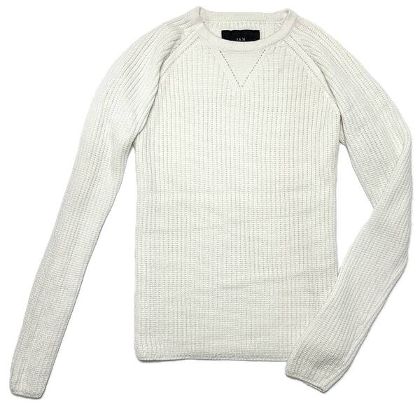 定価4万 AKM ZEGNA BARUFFA CASHWOOL HEAVY WAFFLE C NECK KNIT OLサイズ 白 キャッシュウールヘビーワッフルクルーネックニット wjk 1piu