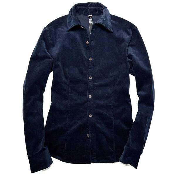 定価3.2万 wjk STRETCH VINTAGE CORDUROY WIRE SHIRTS サイズS 紺 ストレッチコーデュロイワイヤーシャツ akm ジュンハシモト