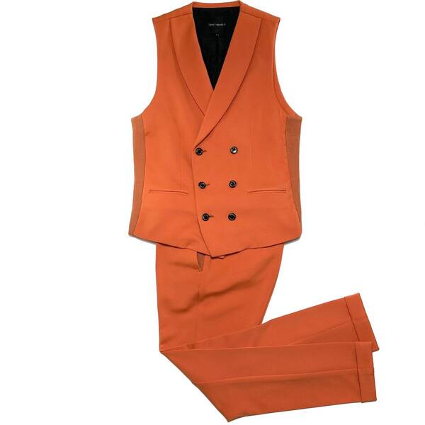 定価14万 1piu1uguale3 STRETCH JERSEY RELAX TAYLOR RIB VEST&SLACKS Ⅴ 2 ベスト ジャケット スラックス セットアップスーツwjk akm