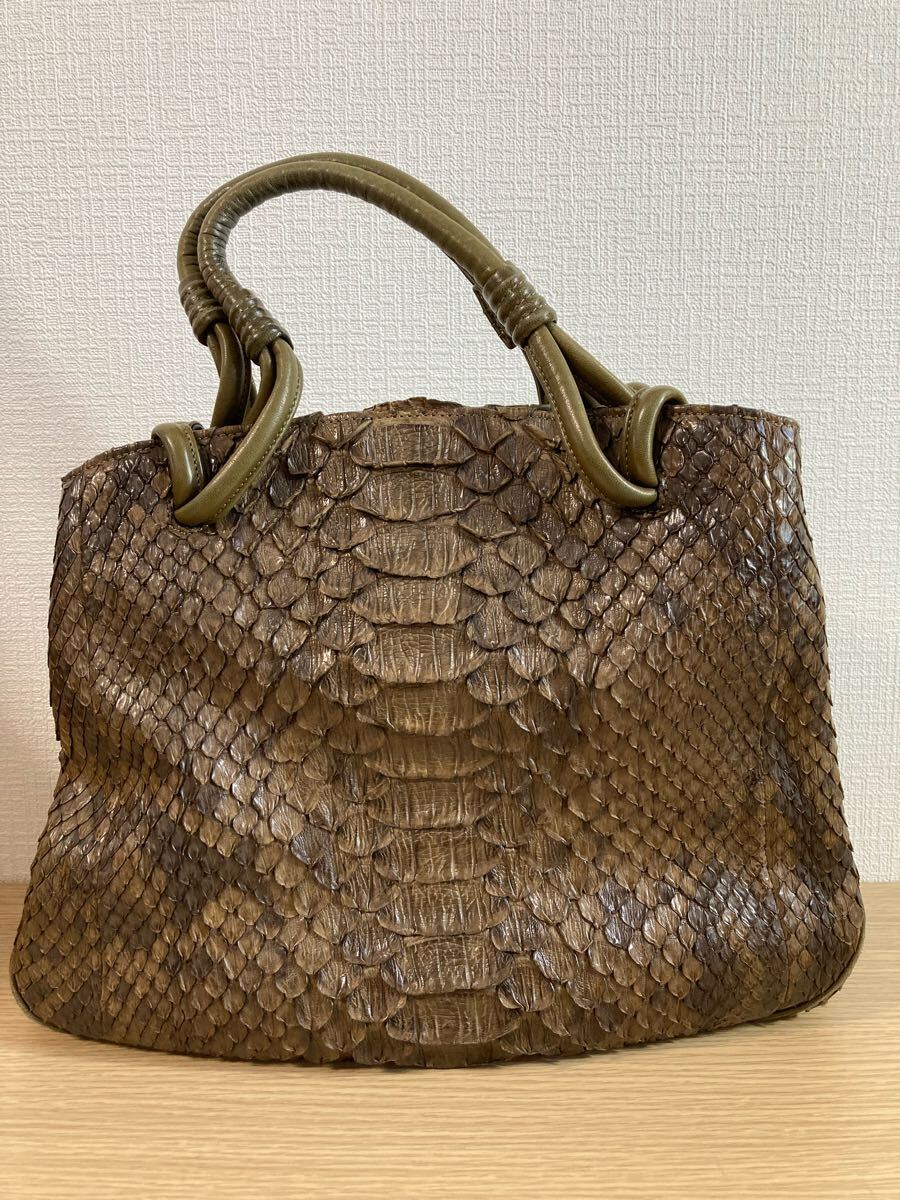 最上級！BORELLI P.ボレッリ　ベージュマットクロコダイル　ハンドバッグ 最上級！BORELLI P.ボレッリ ベージュマットクロコダイル