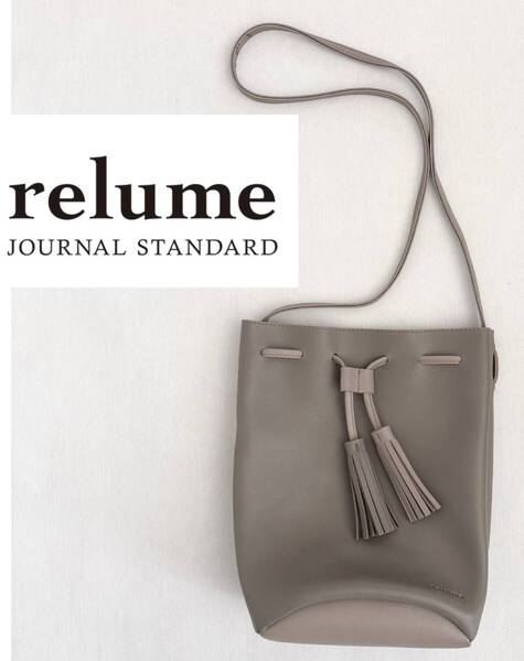 JOURNAL STANDARD ジャーナルスタンダード ショルダーバッグ ベージュ 斜めがけ 巾着 フリンジ付き 軽量