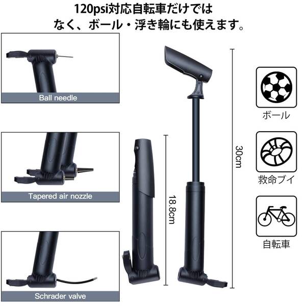 空気入れ 多機能 応急修理用 パンク修理キット サドルバック 自転車工具セット
