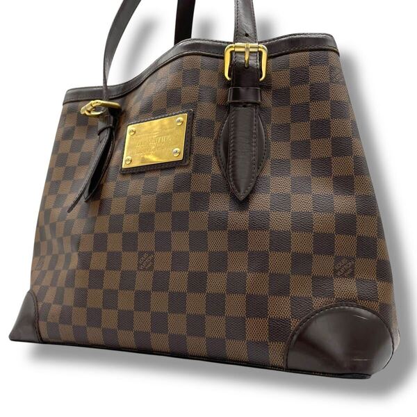 【美品】LOUIS VUITTON ルイヴィトン ハムステッド ダミエ ハンドバッグ レザー トートバッグ ワンショルダーバッグ A4