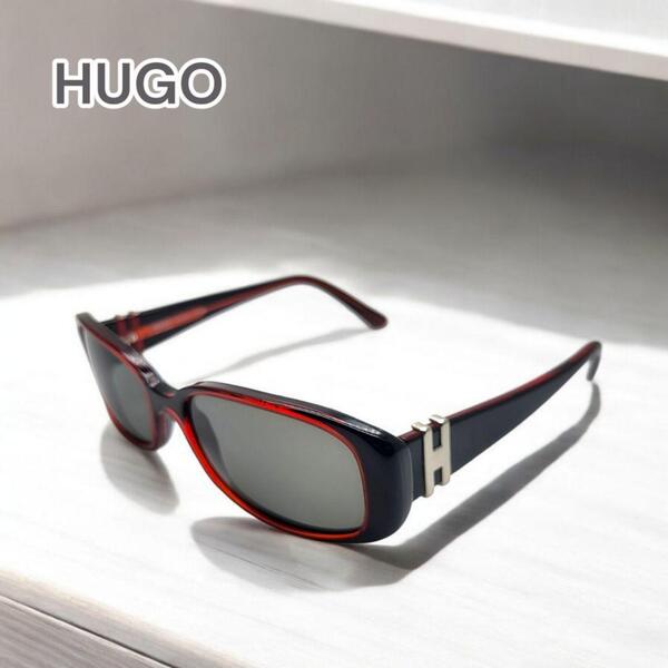 HUGO サングラス スクエア レッドライン