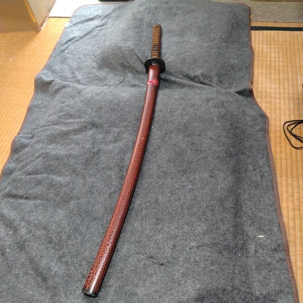 全長105センチ 刃こぼれ無し 模造刀 日本刀 レプリカ 刀剣 太刀 脇差 刀 中古ジャンク品 コスプレ 武具