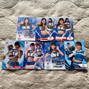 2021 BBM チアリーダー ファイターズガール 滝谷美夢・安達小春 直筆サインカード、2019-2022レギュラーカード3枚・ホロPPカード2枚セット