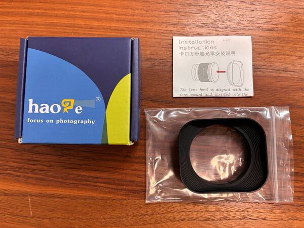 【中古品】Haoge LH-X50 XF50mmf2.0用メタルレンズフード バヨネット式 送料込み