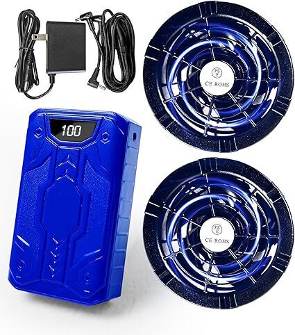 ファン バッテリー セット 40V 30000mAh 空調服 空調作業服 連続20時間 6段階風量 空調ファン 90mm穴径対応