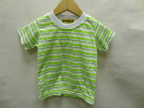 全国送料無料 USA アメリカ古着 WISLA 子供服キッズベビー男&女の子 ボーダー柄 半袖 Tシャツ 80(12)