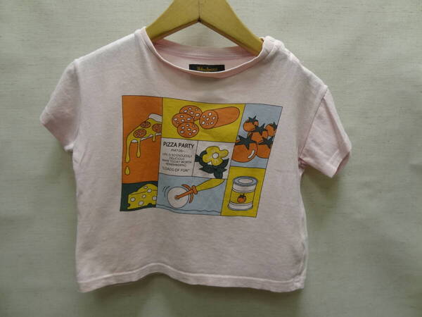 全国送料無料 マーキーズ MARKEY'S LSP 子供服キッズベビー女の子 半袖 ピザパーティプリント Tシャツ 90