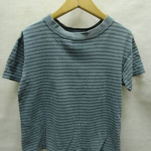 全国送料無料 USA アメリカ古着 FADED GLORY MADE IN USA 子供服キッズ男の子 ボーダー柄 半袖 Tシャツ 140(8/S)