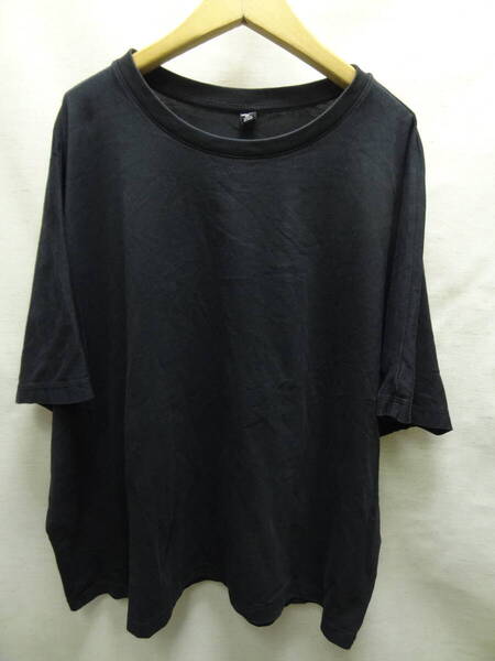 全国送料無料 ユニクロ UNIQLO レディース 綿100% 黒色 無地 半袖 フレンチスリーブ Tシャツ 3XL サイズ