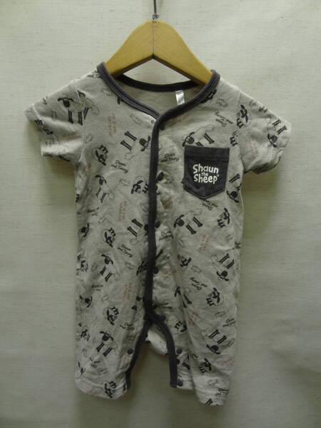 全国送料無料 ひつじのショーン 子供服キッズベビー男&女の子 綿100%素材カットソー半袖 ロンパース 70