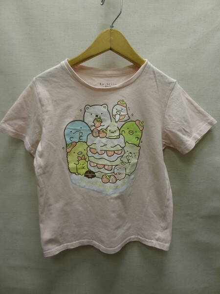 全国送料無料 すみっコぐらし 子供服キッズ女の子 半袖 綿100%素材 可愛いプリント Tシャツ 140③