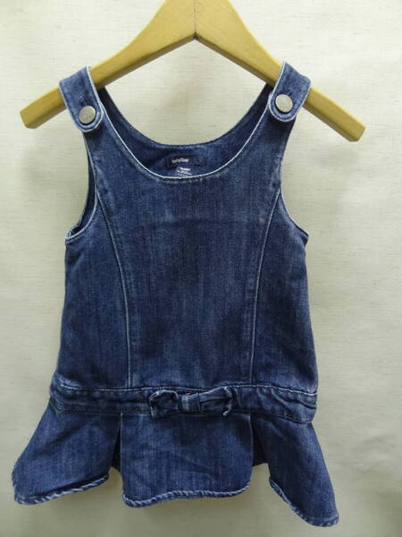 全国送料無料 ギャップ GAP 子供服キッズベビー女の子 デニム素材 ノースリーブ ワンピース 90