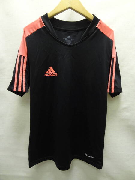 全国送料無料 ほぼ新品 アディダス adidas 子供服キッズ男の子 サッカー等スポーツ ポリエステル100% 半袖ゲームTシャツ 160