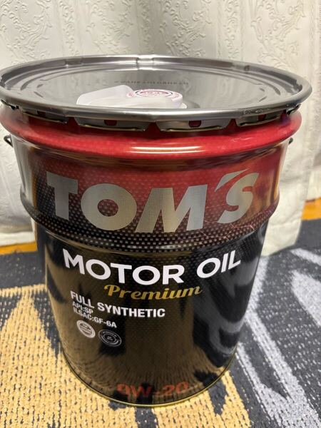 『トムス』プレミアムエンジンオイル0W-20『Tom's』新品・未使用 20Lペール缶 化学合成油
