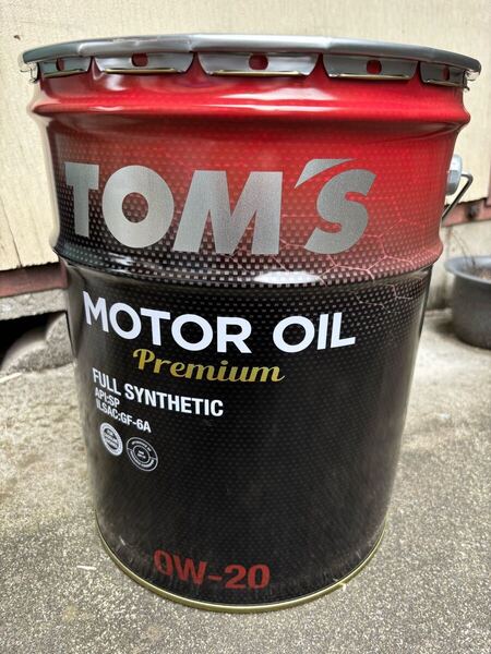 『トムス』プレミアムエンジンオイル0W-20『Tom's』新品・未使用 ペール缶 20L