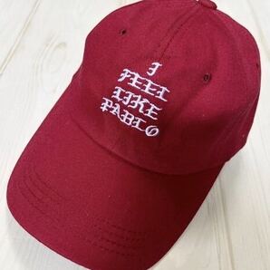 kanye west カニエウェスト I FEEL LIKE PABLO キャップ ブラック ワインレッド 赤