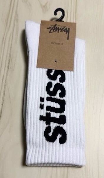 STUSSY ステューシー ソックス 靴下 メンズ ホワイト 白