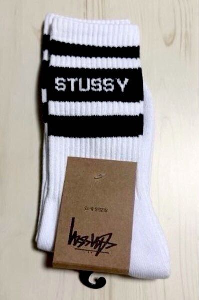 STUSSY ステューシー ソックス 靴下 メンズ ホワイト 白