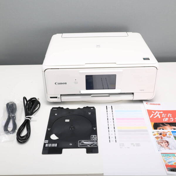★☆正常動作品★即日発送OK★ Canon PIXUS TS8130 ホワイト 2081枚 良品 【領収書可】 1563☆★