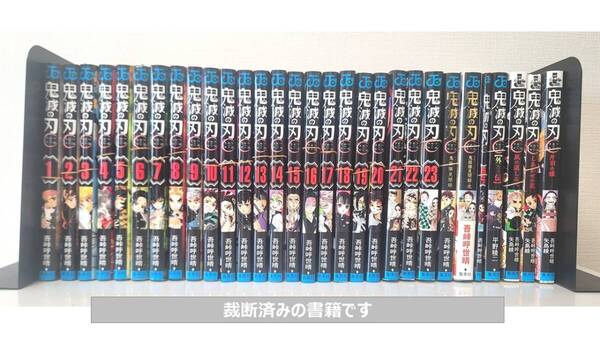 【裁断済】鬼滅の刃 完結 全巻セット +α / 1-23巻 + ファンブック + 外伝漫画 + 小説 / 合計30冊 / 吾峠呼世晴