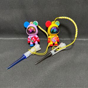 ☆送料無料☆新品未使用☆ キャラクター付ゴルフティー 2個セット 紛失防止 ベアー クマ 宇宙飛行士(No.03)