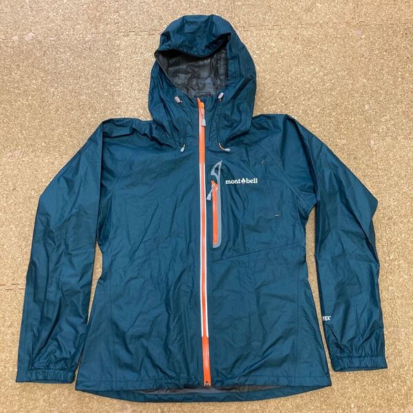 【美品】モンベル mont-bell トレントフライヤージャケット レインウェアGORE-TEX パーカー ゴアテックスMサイズ レディース 登山 トレラン