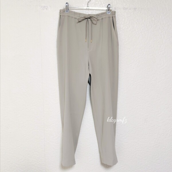 美品 L'ESSAGE ダブルクロス ジョガー パンツ イージー ゴム ストレッチ ベージュ JOURNAL STANDARD ジャーナルスタンダード レサージュ