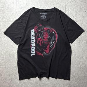 MARVEL 半袖Tシャツ デッドプール キャラクター ムービーT 映画 黒L