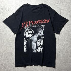 XXXTentacion 半袖Tシャツ ラッパー 音楽 ストリート グラフィック アメリカ シンガーソングライター 人物プリント S