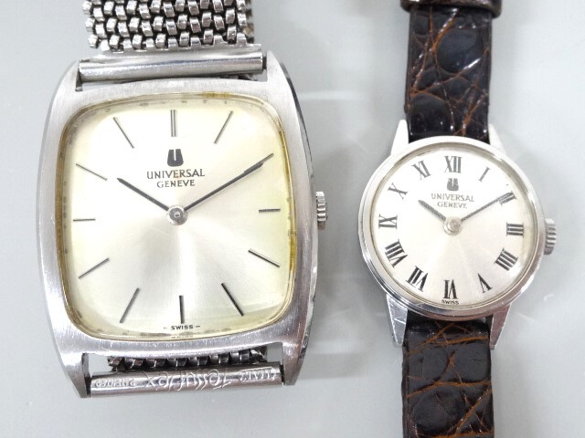 UNIVERSAL GENEVE Vintage 1940’s 手巻き 腕時計 Yahoo!オークション -「ユニバーサルジュネーブ 手巻き」(ユニ