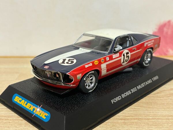 送料無料 1/32 フォード ボス 302 マスタング レースカー スロットカー SCALEXTRIC FORD BOSS MUSTANG 1969 RACE CAR 旧車