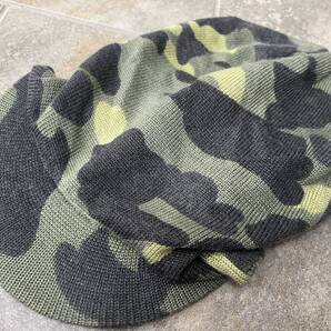 A BATHING APE ア ベイシング エイプつば付き ニットキャップ カラーカモ 迷彩 BAPE ベイプ