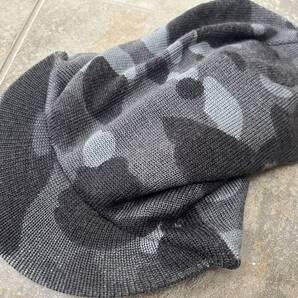 A BATHING APE ア ベイシング エイプつば付き ニットキャップ カラーカモ迷彩 BAPE ベイプ
