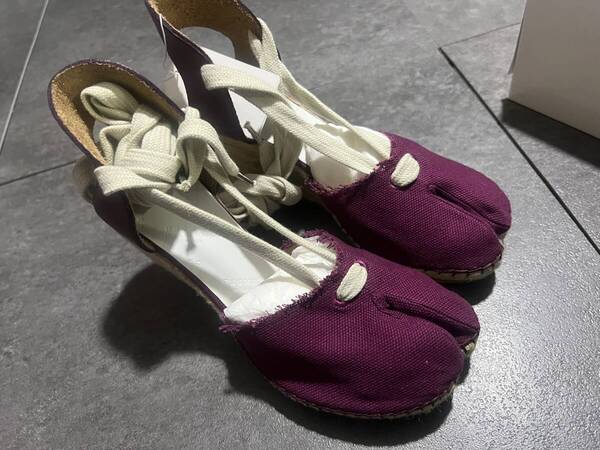 新品デッドストック maison martin margiela 22 メゾン マルタン マルジェラ タビ足袋エスパドリーユ サンダル ミュールTABI