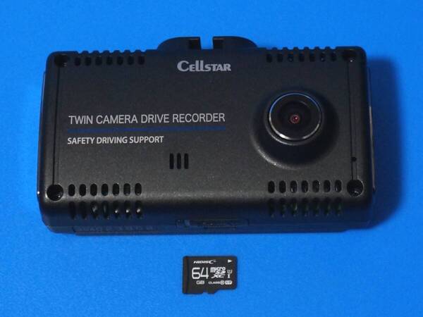 ☆電池新品☆整備品☆SD新品64GB☆最新Ver.更新済☆セルスターCS-91FH☆美品☆本体交換☆ドライブレコーダー☆K1