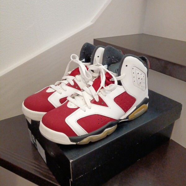 【中古】NIKE AIR JORDAN 6 Retro carmine サイズ24cm ナイキ エアジョーダン カーマイン