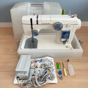 【美品】JANOME ジャノメ ミシン MODEL 804 フットコントローラー付き 昭和レトロ ハンドメイド ハンドクラフト ソーイング ジャンク