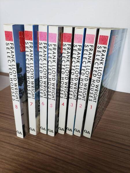 (中古) FRANK LLOYD WRIGHT SELECTED HOUSES フランク・ロイド・ライトの住宅 全8巻セット
