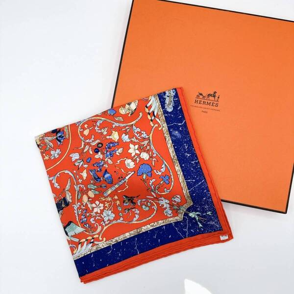 【新品未使用】エルメス HERMES ガヴロッシュ カレ45 東洋の石と西洋の石細工 スカーフ 小物