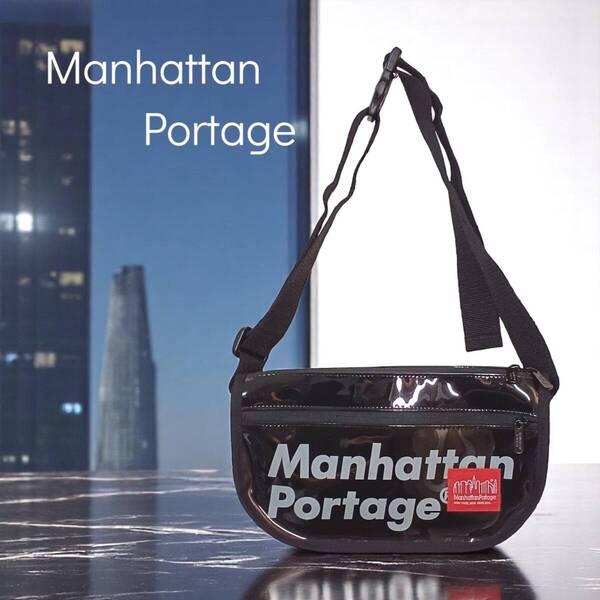 マンハッタンポーテージ Manhattan Portage エナメル ショルダーバッグ / ブラック レディース メンズ ショルダー 肩掛け 斜めがけ バッグ